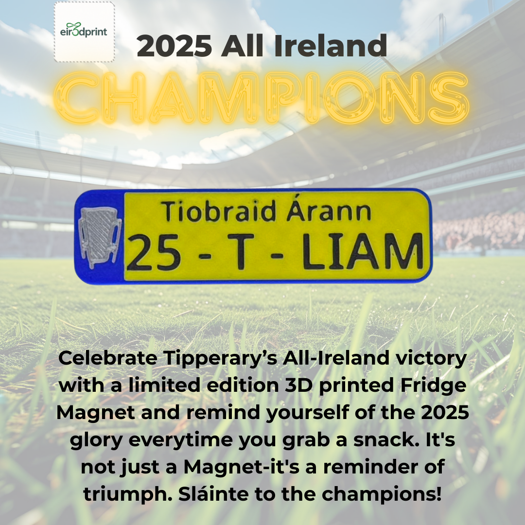 Tipperary 2025 All-Ireland Hurling Champions Fridge Magnet – “25-T-LIAM” Number Plate Style