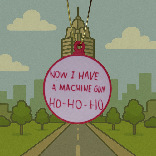 Die Hard Christmas Decoration – “Now I Have a Machine Gun, Ho Ho Ho” Bauble