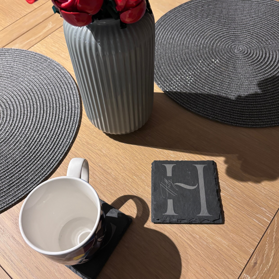 Personalised Monogram Slate Coaster