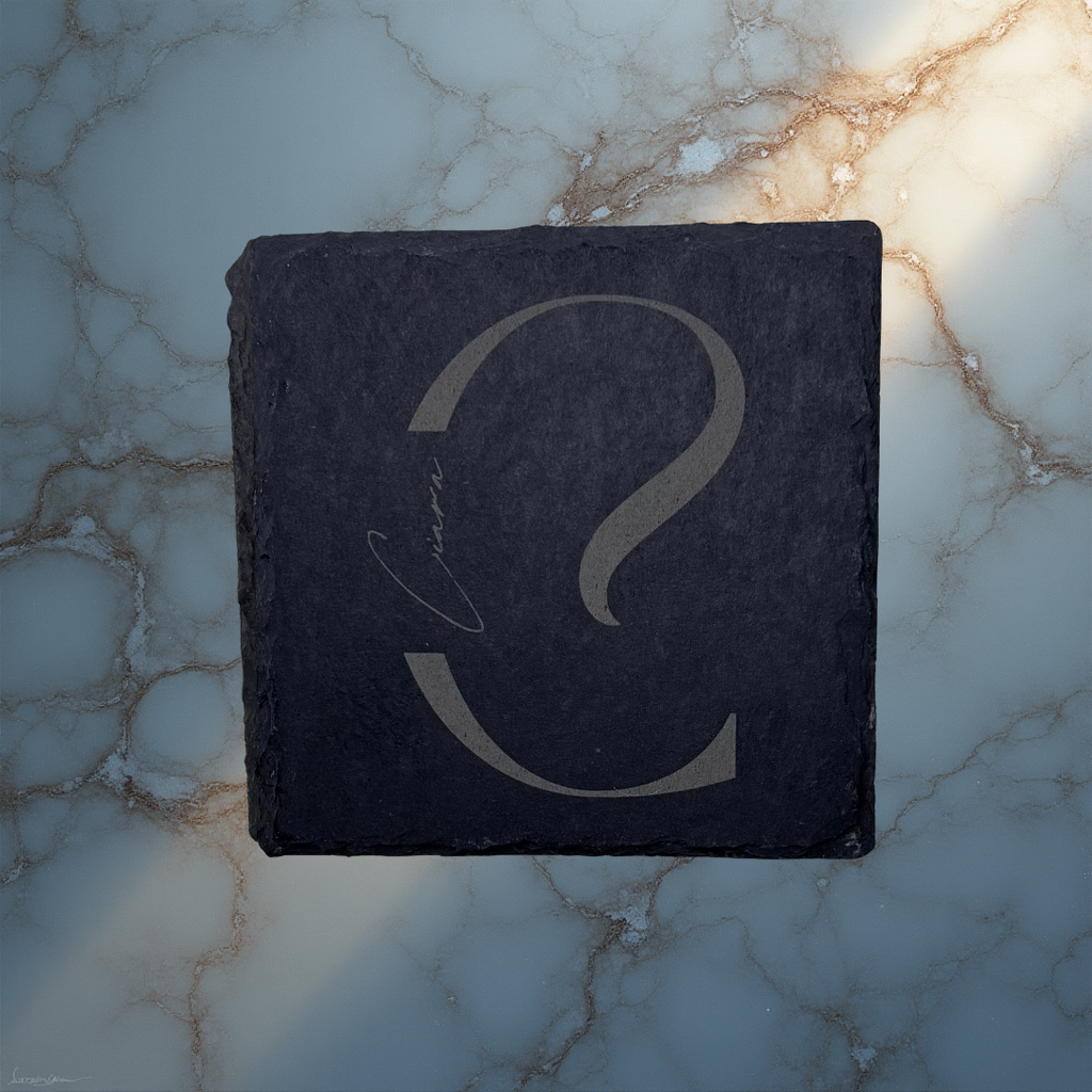 Personalised Monogram Slate Coaster