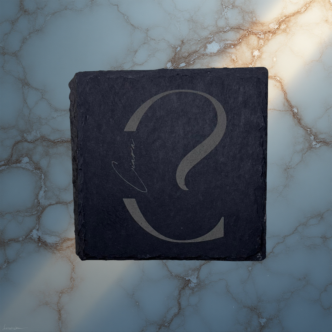 Personalised Monogram Slate Coaster