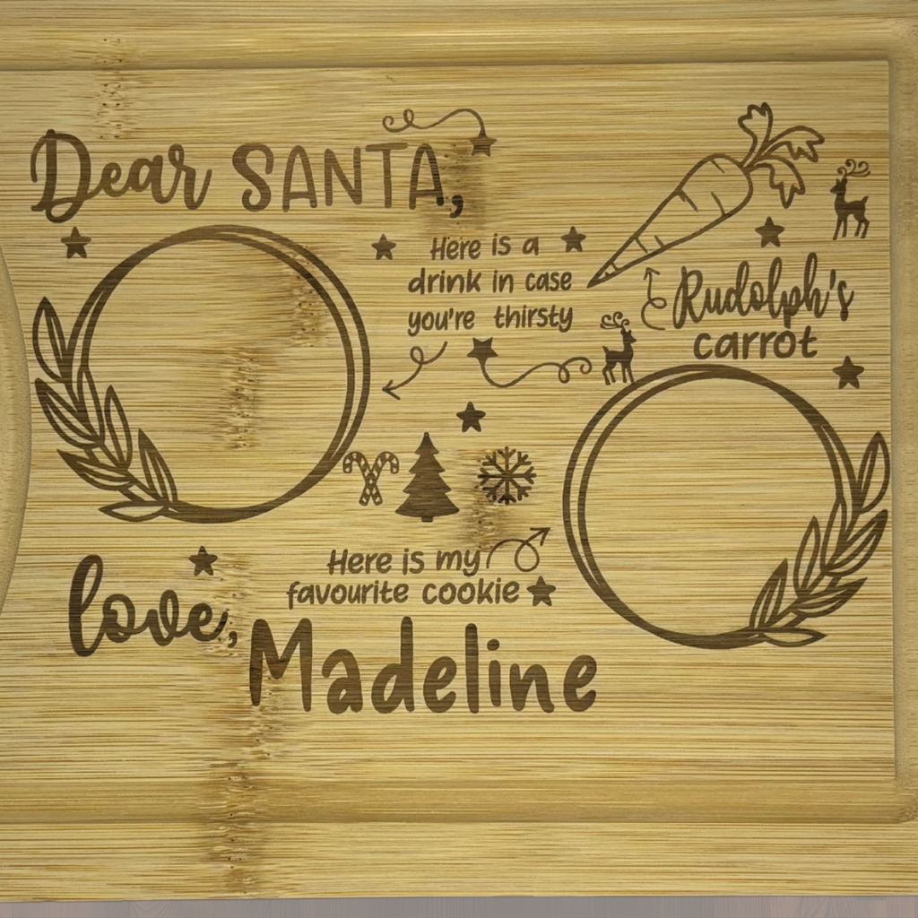Personalised “Dear Santa” Bamboo Treat Board