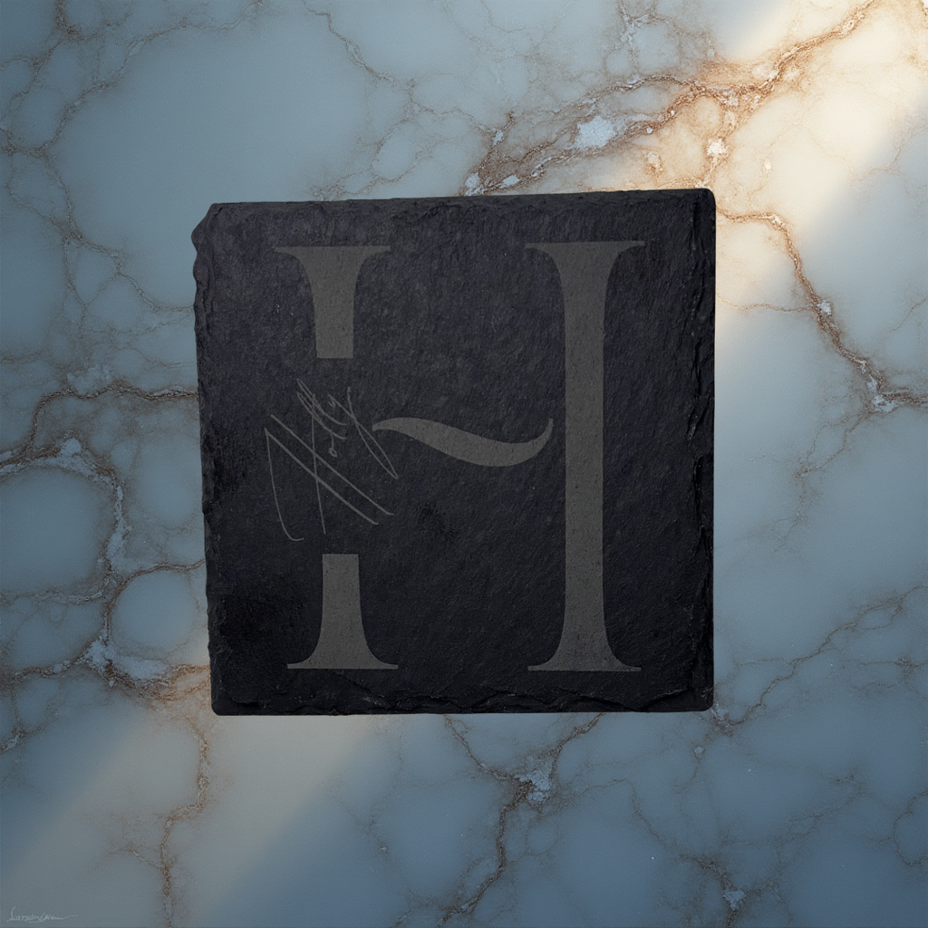 Personalised Monogram Slate Coaster