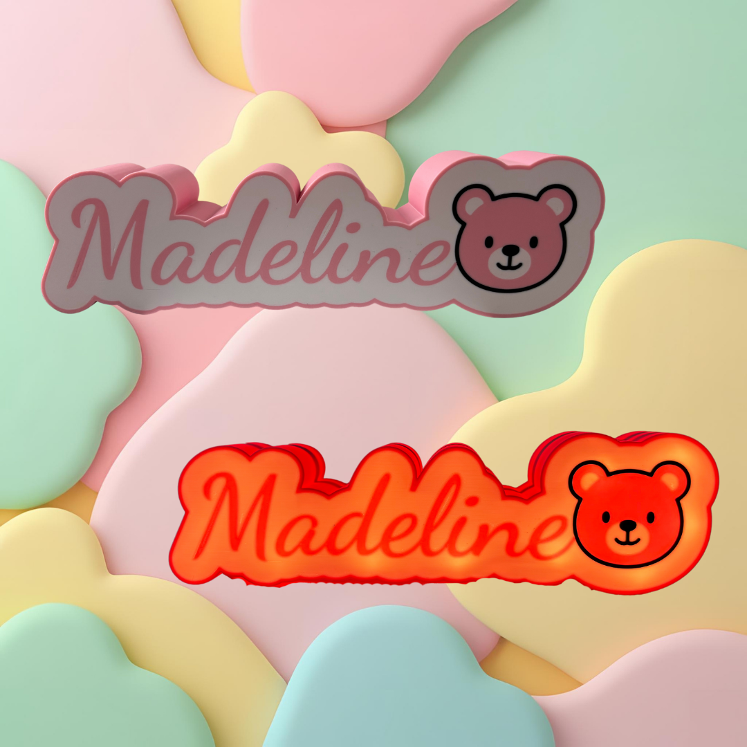 Personalised LED Light Box – Custom Name & Icon Night Light