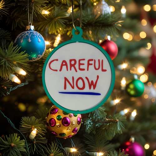 Father Ted Christmas Ornament – Dual-Sided “Careful Now / Down With This Sort of Thing”