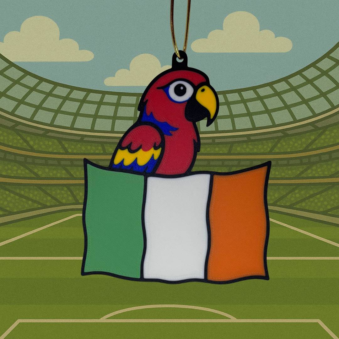 Troy Parrot Ireland Goal Celebration Decoration – “He’s Done It Again!” Irish Football Ornament