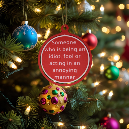 Cork Slang “Langer” Ornament – Spinning Irish Slang Christmas Decoration