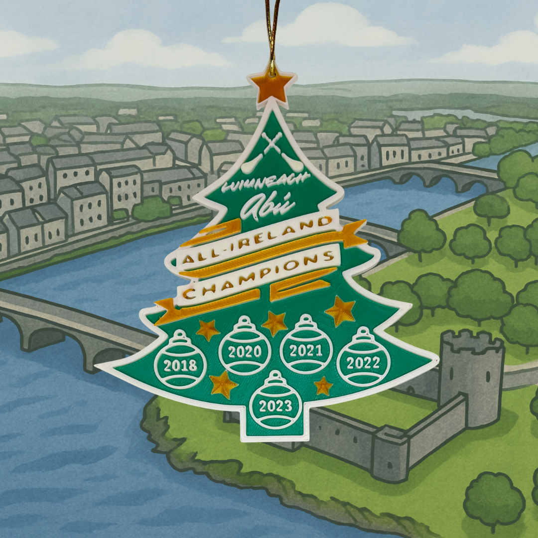 Limerick Hurling All-Ireland Champions Ornament – “Luimneach Abú” Christmas Tree Decoration