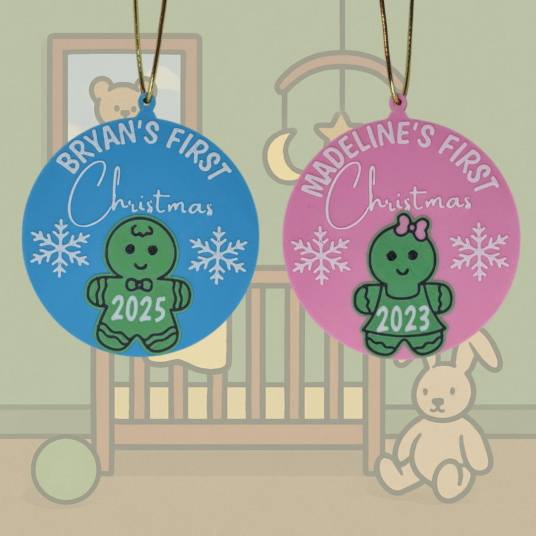 Personalised “First Christmas” Baby Ornament – Boy or Girl