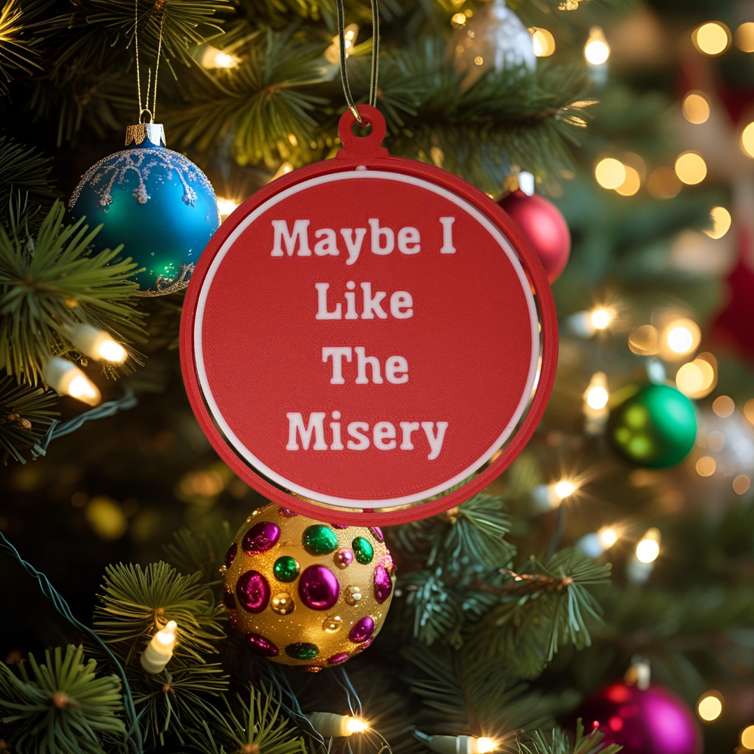 Father Ted “Maybe I Like The Misery” Ornament – Irish Comedy Spinning Christmas Decoration