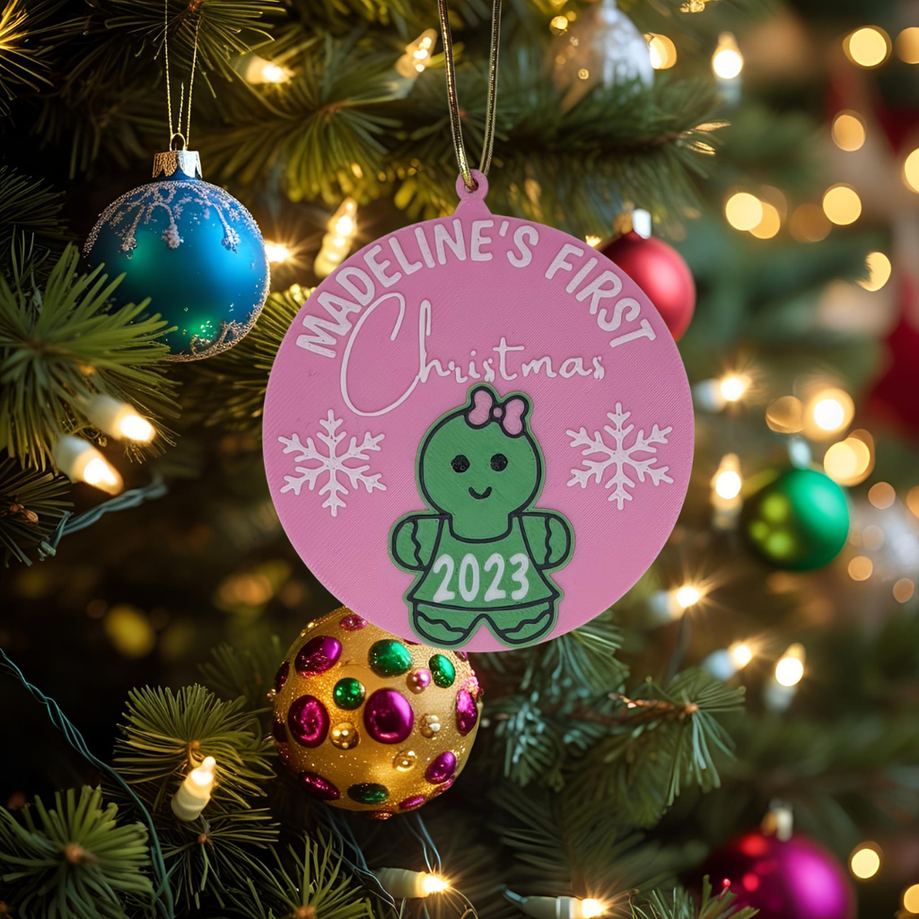 Personalised “First Christmas” Baby Ornament – Boy or Girl