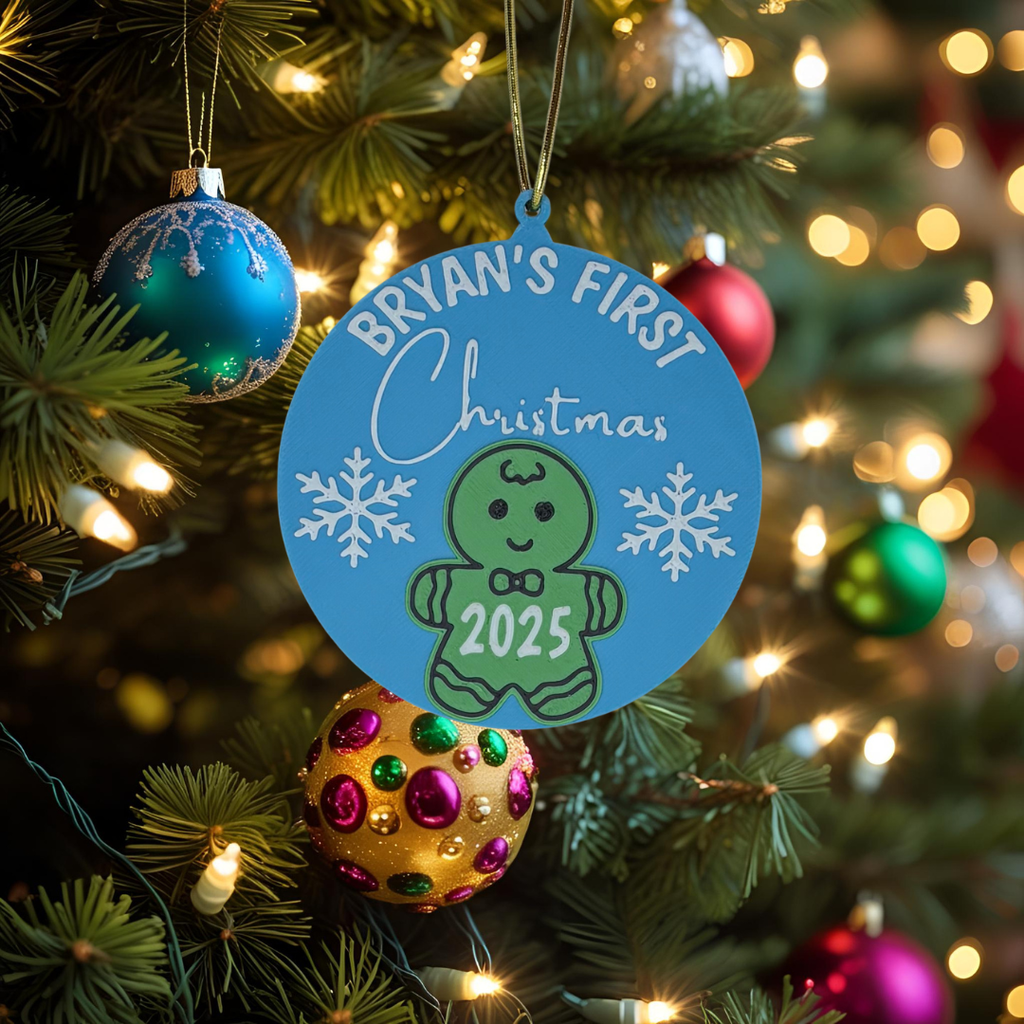 Personalised “First Christmas” Baby Ornament – Boy or Girl